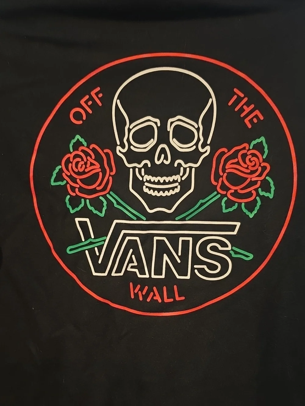 Vans Off The Wall Black Graphic Crewneck Hoodie